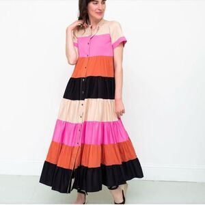 Dixie Collection Stripe Color Block Maxi
Dress(Size Small)